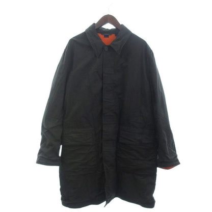 Hermes Vintage Balmacaan Stainless Steel Collar Coat Mid-length Oiled None