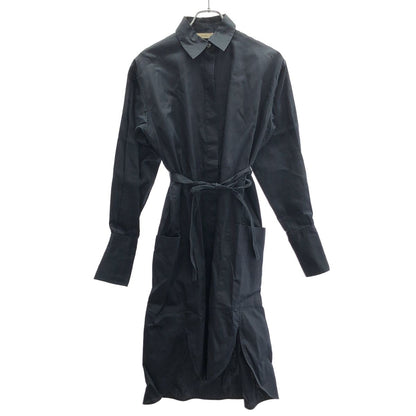 Celine by Phoebe Philo Belted Shirt Dress 2 Navy 36