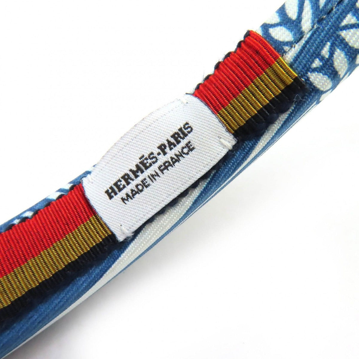 Hermes Workman Female Gina Zigzag Silk Star Hair Band Headband Blue White Hat — view 6