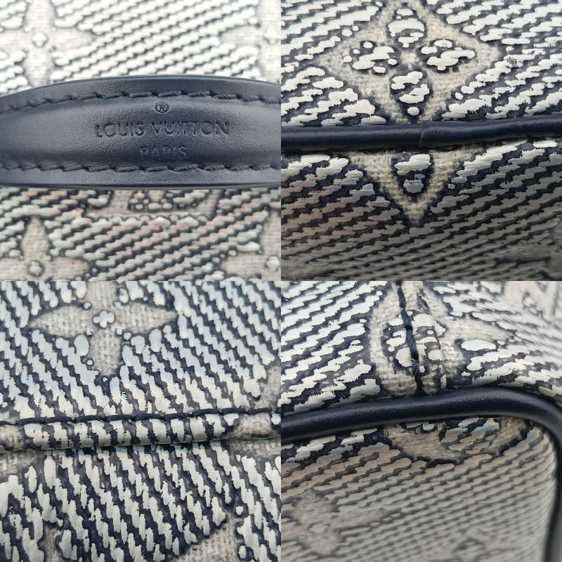 Louis Vuitton Micro Vanity Navy And Grey Monogram Jacquard Denim M82467ic Chip