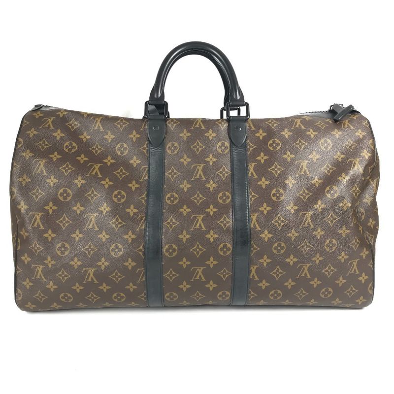 Louis Vuitton Boston Bag Keepall Bandoliere 55 M41411 Monogram Canvas Brown