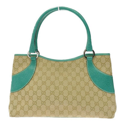 Gucci 113015 and 001013 GG Canvas Tote Bag Beige Green 370296 Tote Bag
