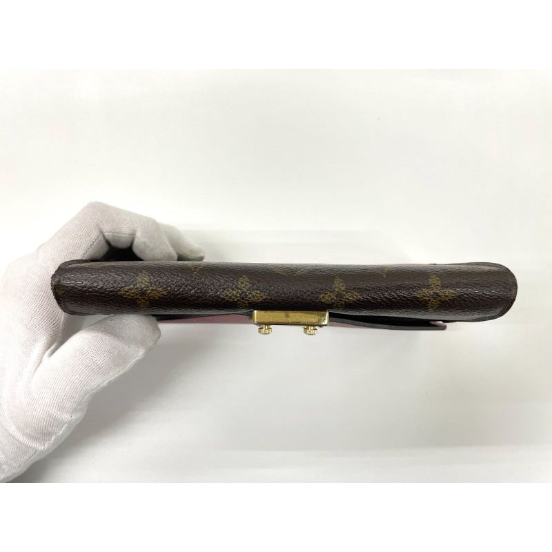 Louis Vuitton Monogram Portefeuille-pallas Long Wallet Red Brown — view 4