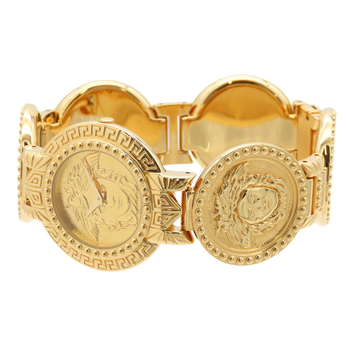 Versace Gianni Medusa Coin Watch Gold Case Card Vintage Quartz — view 2