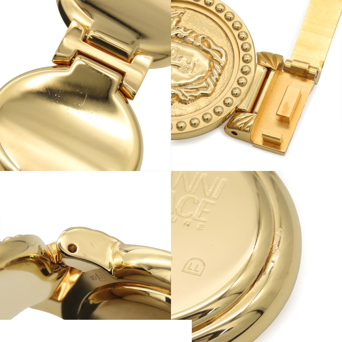 Versace Gianni Medusa Coin Watch Gold Case Card Vintage Quartz — view 8