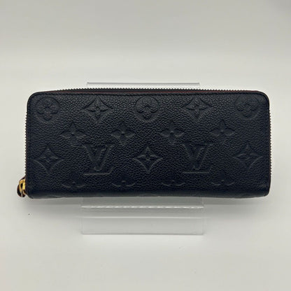 Louis Vuitton Wallet Zip Around Clemence Monogram Empreinte Leather Noir
