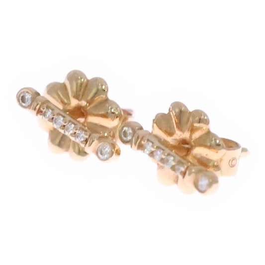Tiffany & Co Fleur Doris Stem Diamond Earrings Pink Gold 18k