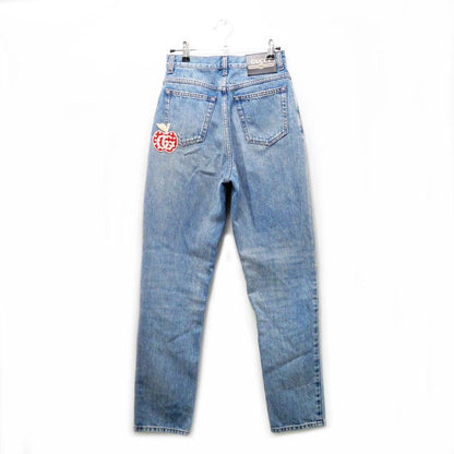 Gucci Denim Pants Pomme Apple 22 Size Blue 502802 Pants Ladies Women's