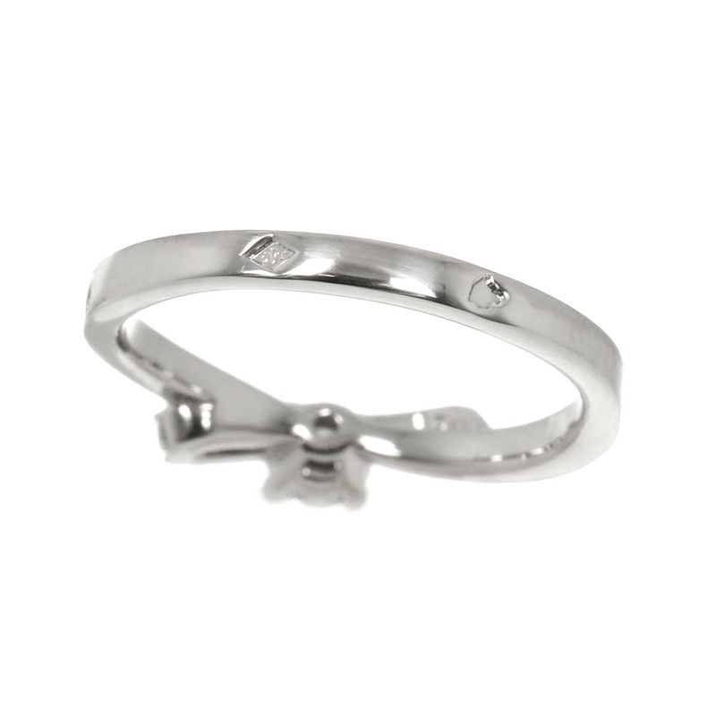 Chanel Ribbon De Chanel Diamond 025ct E/vvs2/3ex #51 Ring Pt Platinum Ring [with