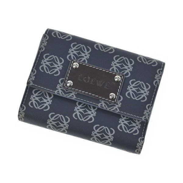 Loewe Wallet Coin Case Navy Gray