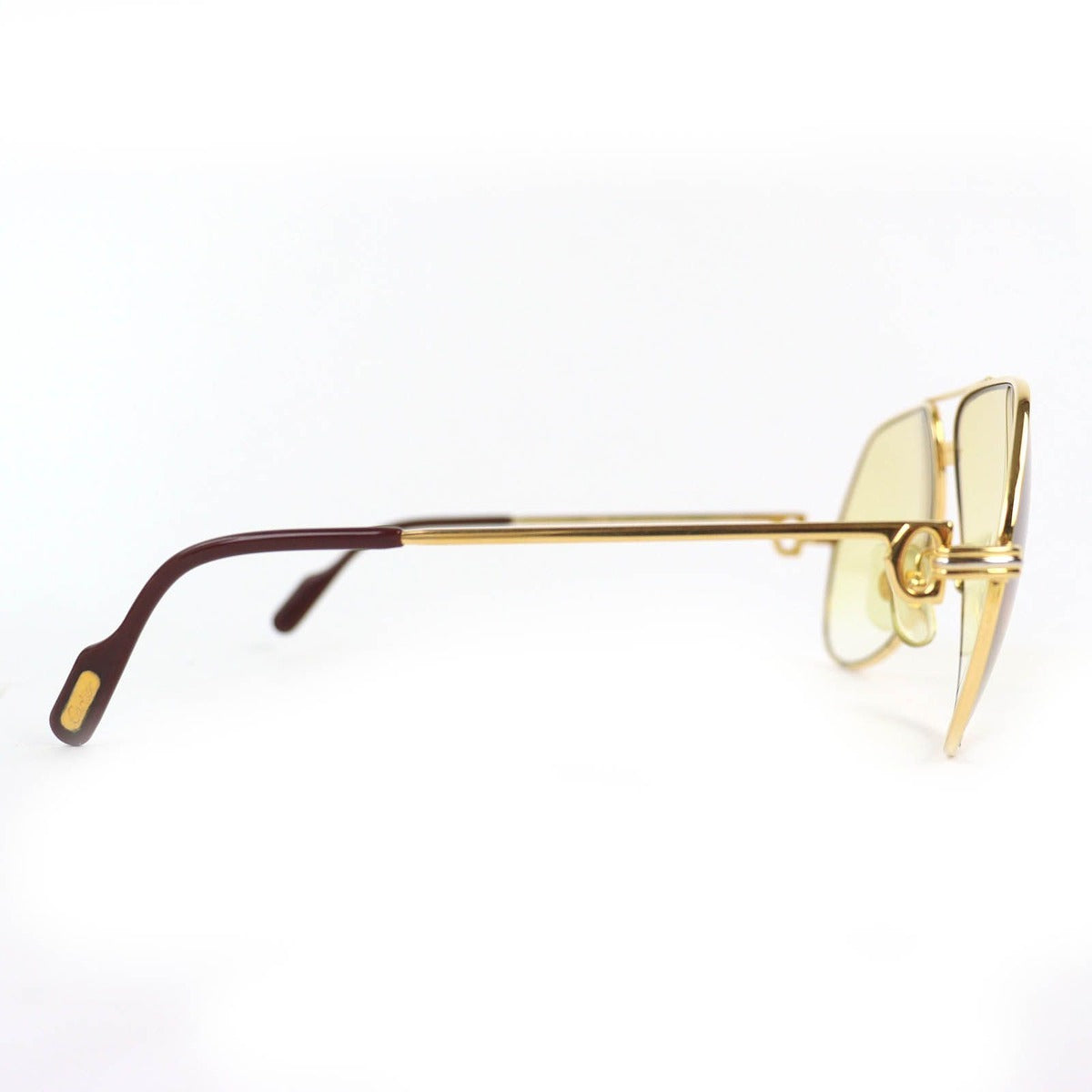 Cartier Trinity Two Bridge Teardrop Sunglasses Eyewear Gold Prescripti — view 4