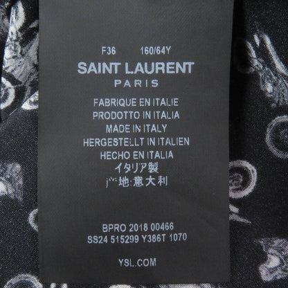 Saint Laurent Paris 2019 515299 100% Silk Motorcycle Total Long Sleeve Long