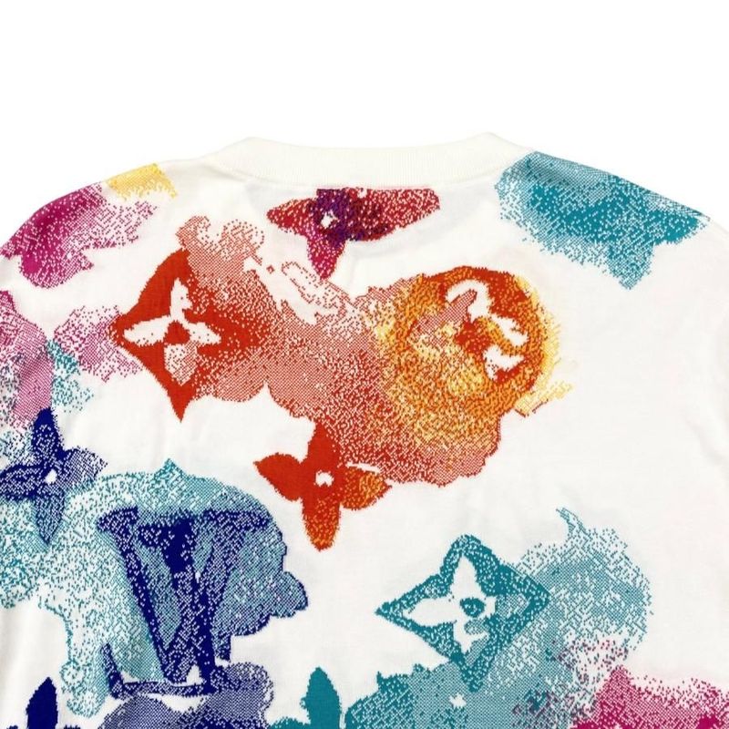 Louis Vuitton Short Sleeve T-Shirt Virgil Abloh Water Color Monogram Rm211v Zlw