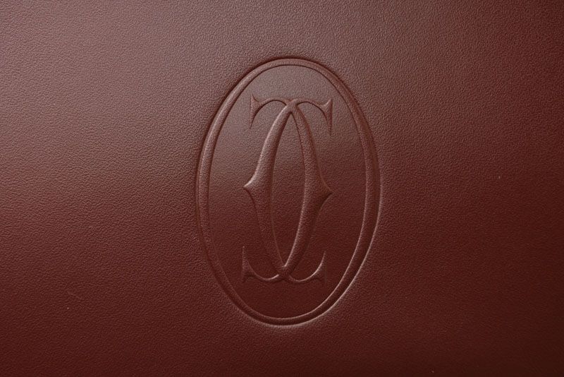 Cartier Clutch Bag Must Line Cartier Vintage Men's Bag Leather Bordeaux