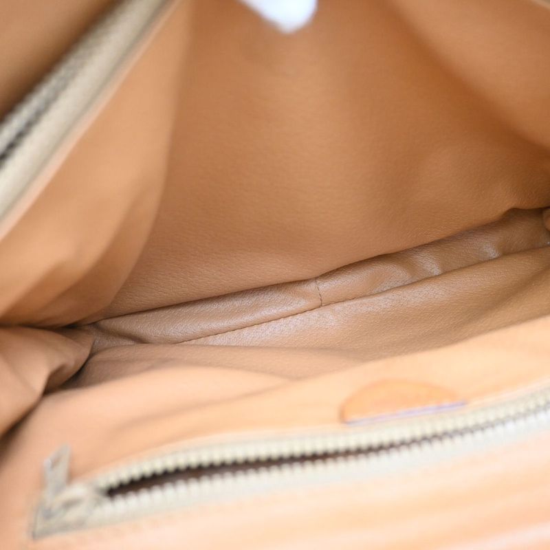 Celine Shoulder Bag Macadam Pattern Pvcleather Beige 64ka847