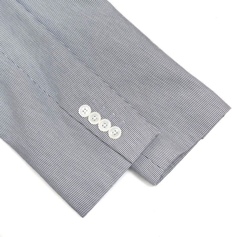 Celine Jude Striped Tailored Jacket 2v06j869w.01xb Blue 34