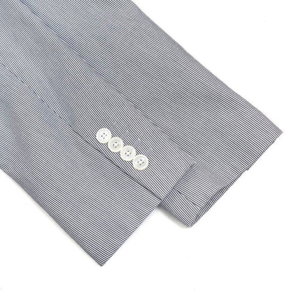 Celine Jude Striped Tailored Jacket 2v06j869w.01xb Blue 34