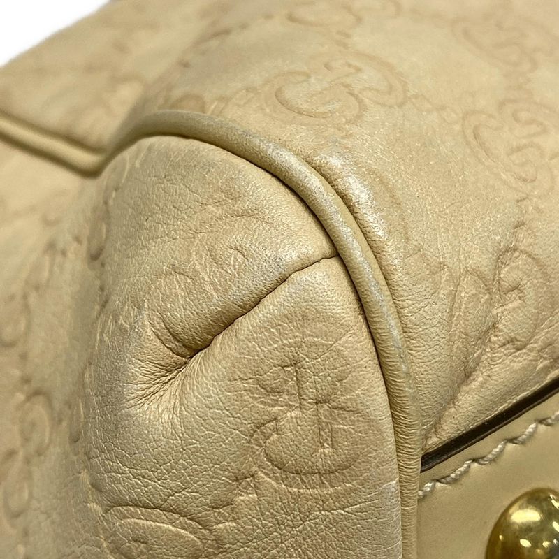 Gucci Handbag Cima Line Scarlet 282299 Beige Leather