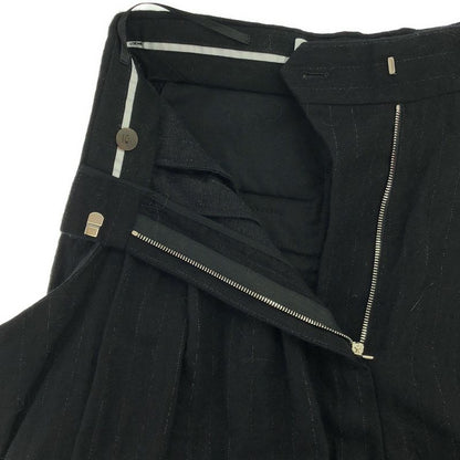 Loewe Cotton Wool Striped Drape Trouser Pants S540y04x16 Black 34