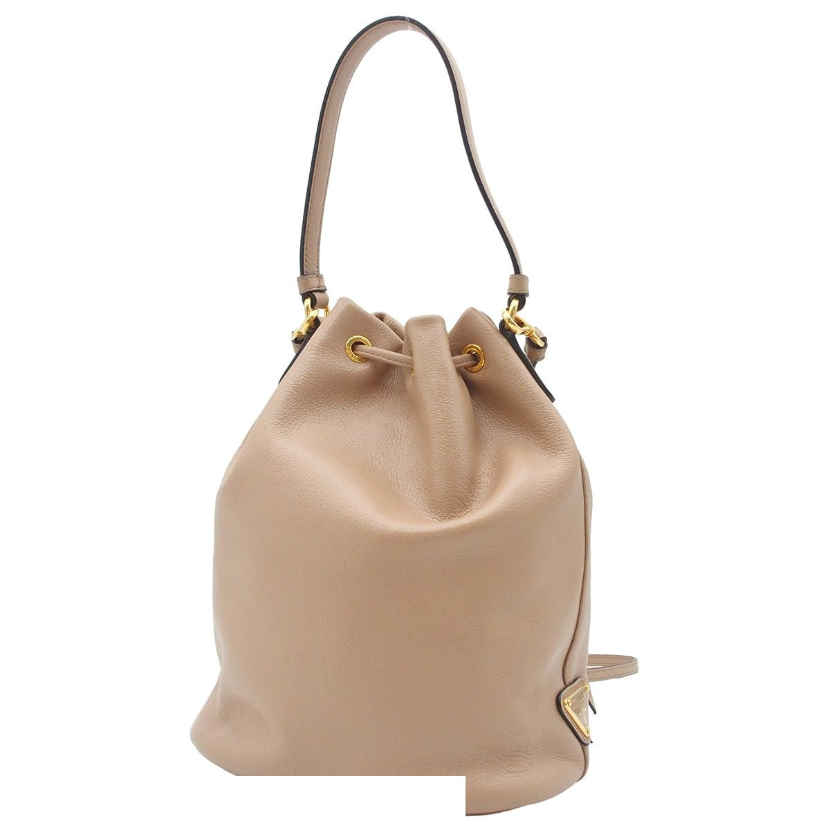 Prada Duet Bucket Bag Cameo Calfskin 2-Way Triangle Logo — view 4