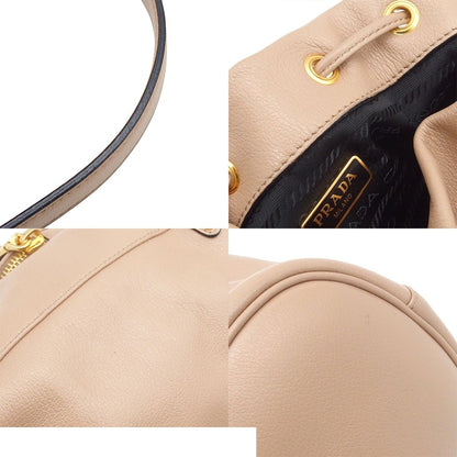 Prada Duet Bucket Bag Cameo Calfskin 2-Way Triangle Logo — view 8