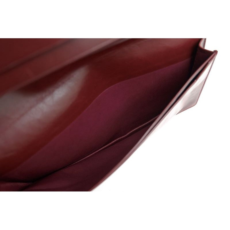 Gucci Long Wallet Men Leather Red Brown No Change — view 7