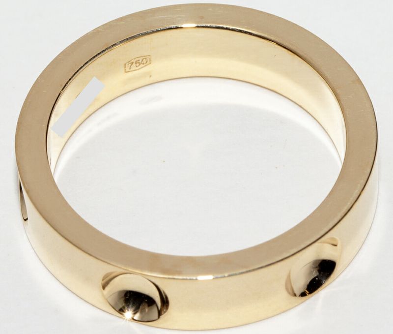 Louis Vuitton 18K Yellow Gold Petite Berg Empreinte Ring Q9126h