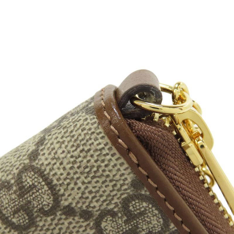 Gucci 700691 GG Supreme Card Case PVC Leather Ladies