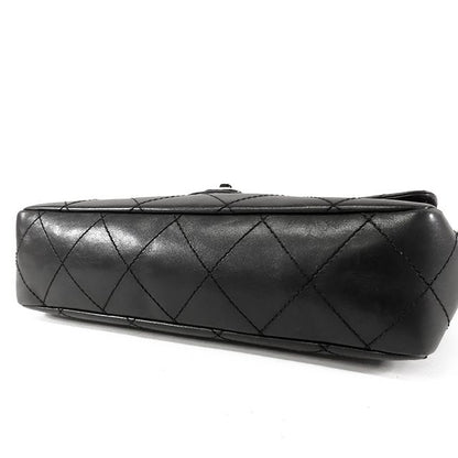 Chanel Shoulder Bag Black Lambskin Quilted Plastic Chain — view 3