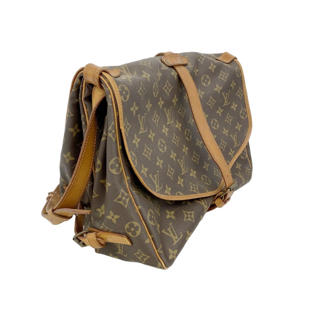 Louis Vuitton Shoulder Bag Monogram Saumur 35 Brown — view 2