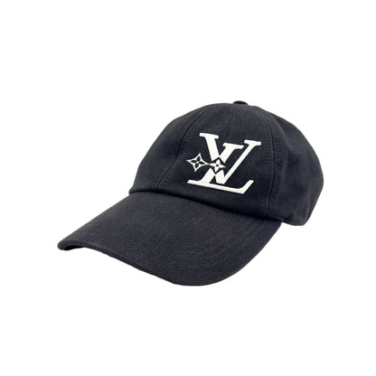 Louis Vuitton LV Smash Cotton Rayon Black White Hat Silver