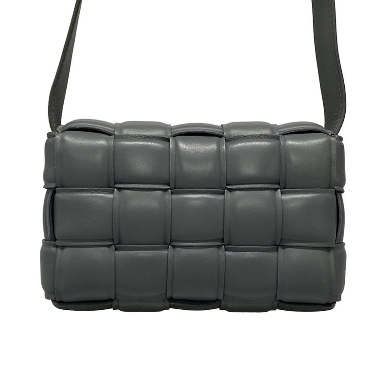 Bottega Veneta Shoulder Bag Padded Cassette 591970 Gray Lambskin