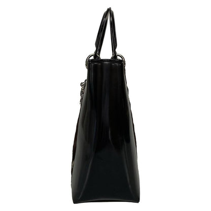 Dior/christian Dior Handbag Lady Dior Large Bag Dark Brown X White X Black