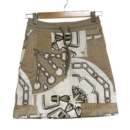 Hermes Sweat Skirt Carre Kaleidoscope Effect 34 White Beige