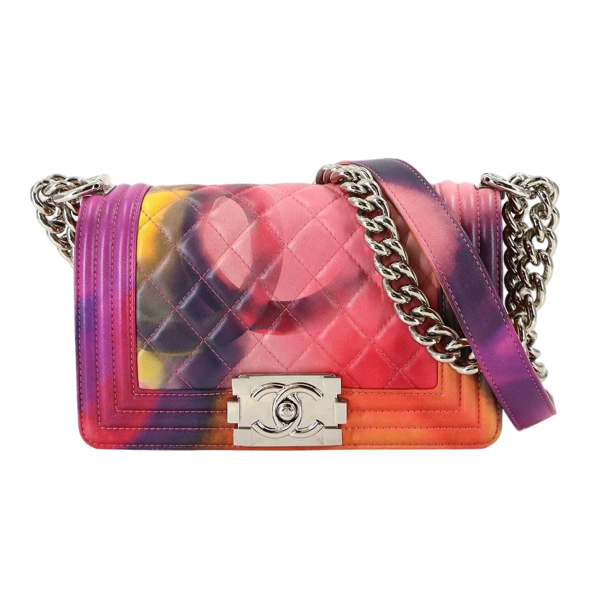 Chanel Small Flower Power Chain Shoulder Bag Leather Multicolor