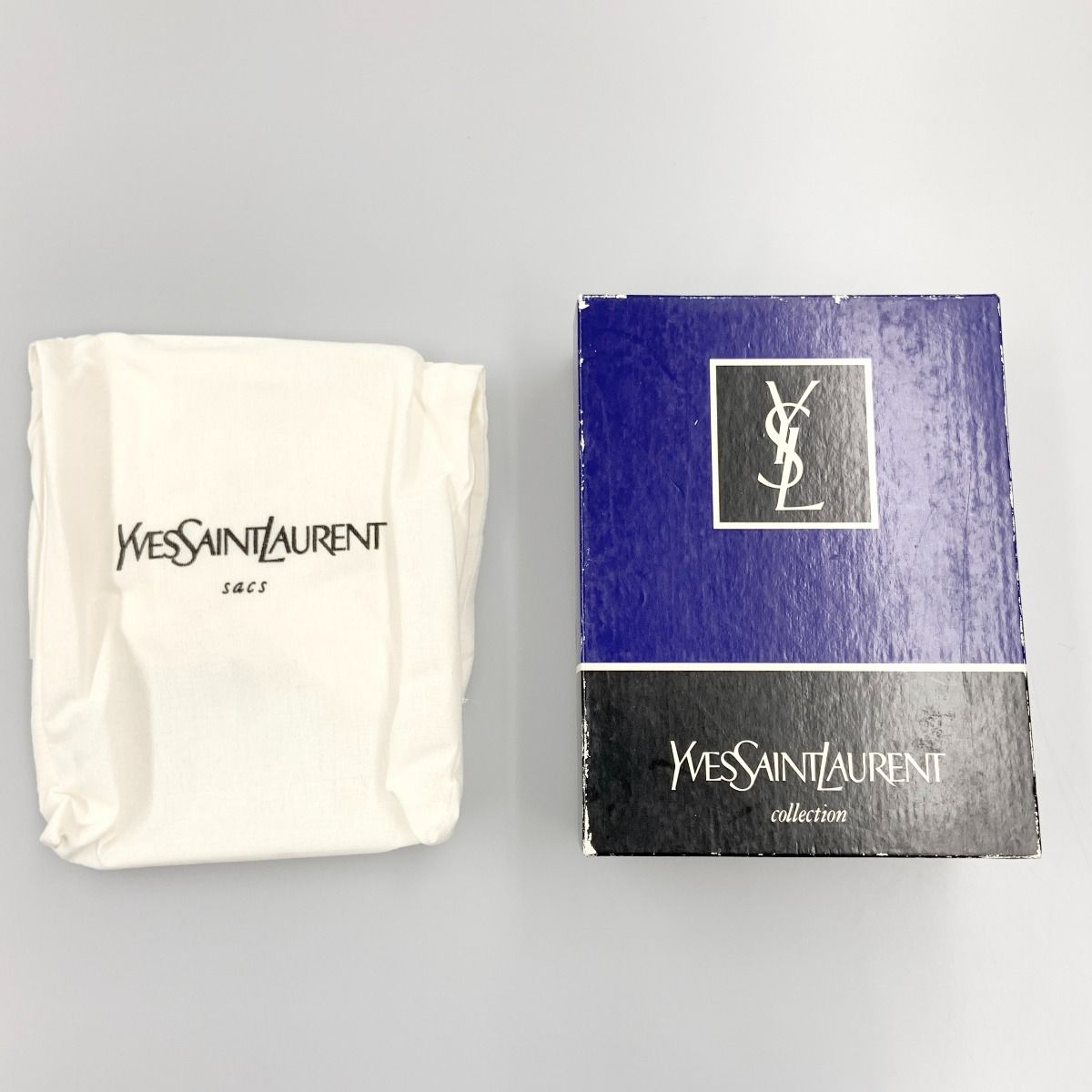 Yves Saint Laurent Logo Vintage Clutch Bag Black