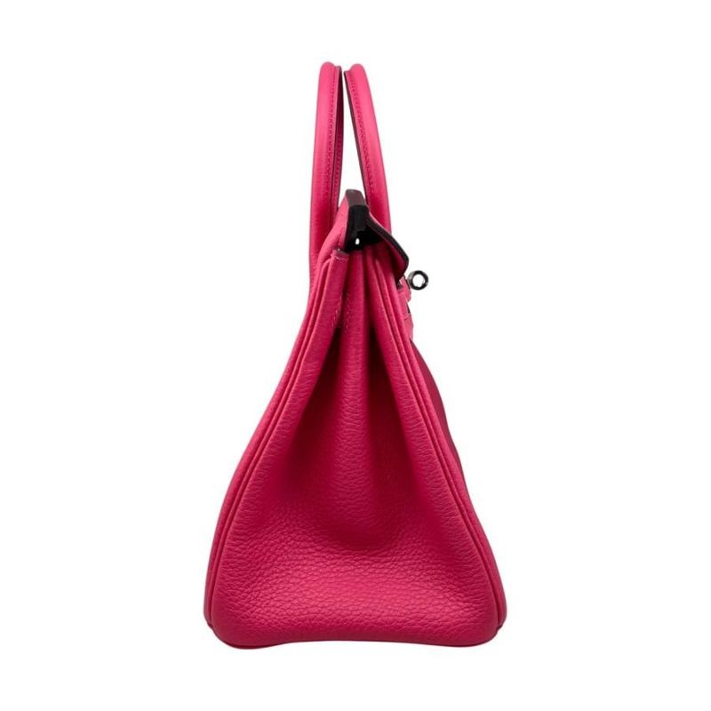 Hermes Handbag Birkin 25 K Engraved Togo Rose Mexico Pink Silver Hardware Hermes