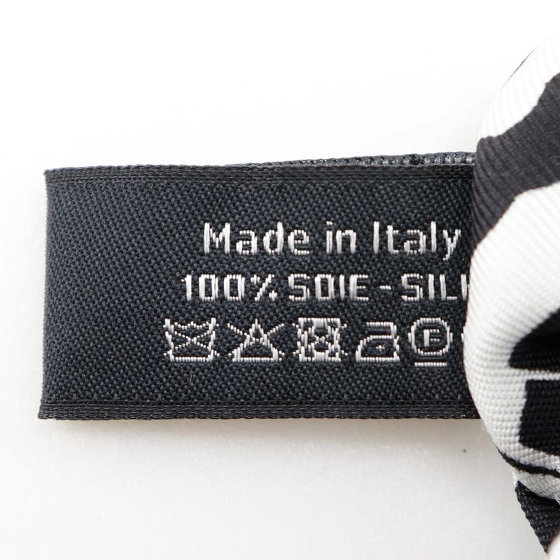 Chanel Chou Chou Coco Mark Logo Ribbon Silk Black/white Women's Other Accessorie