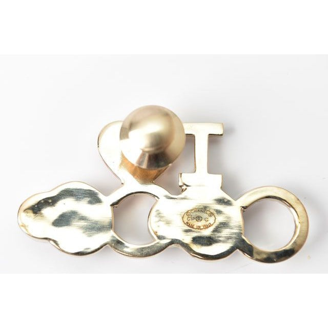 Chanel Brooch Pin Badge I Love Coco Heart Motif — view 2