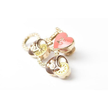 Chanel Brooch Pin Badge I Love Coco Heart Motif — view 3