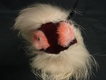 Fendi Bag Bugs Monster Fur Key Holder Key Ring Charm Beige And Multicolored