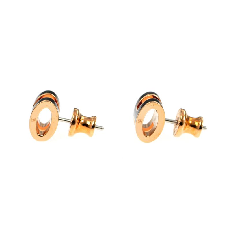 Hermes Earrings Pop Ash Pair Black Rosegold Hardware Jewelry - Others