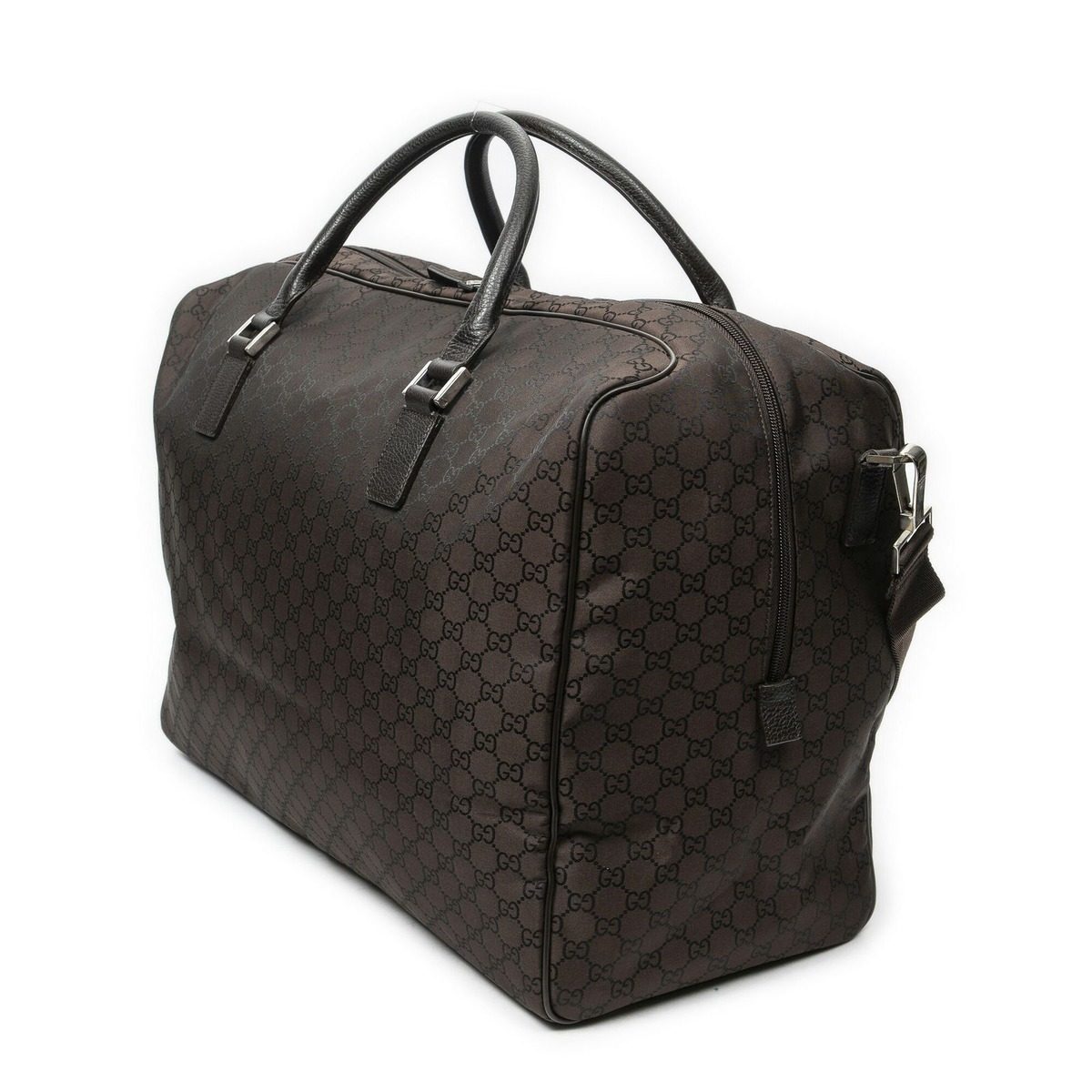 Gucci Large Carry All Duffel Brown GG Nylon Canvas — view 2