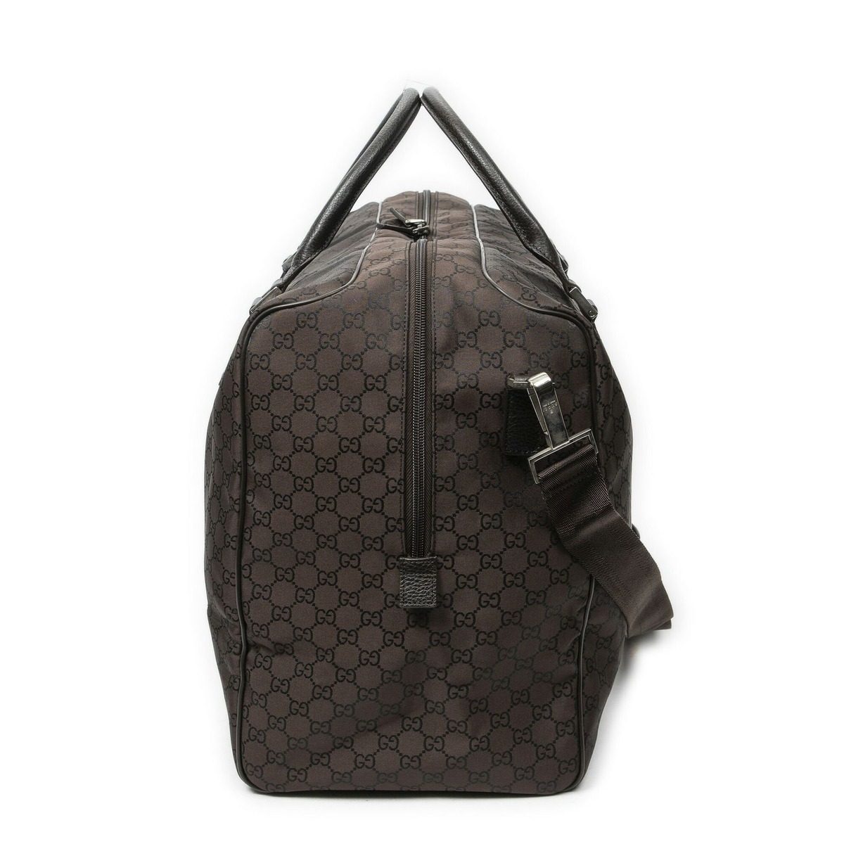 Gucci Large Carry All Duffel Brown GG Nylon Canvas — view 3