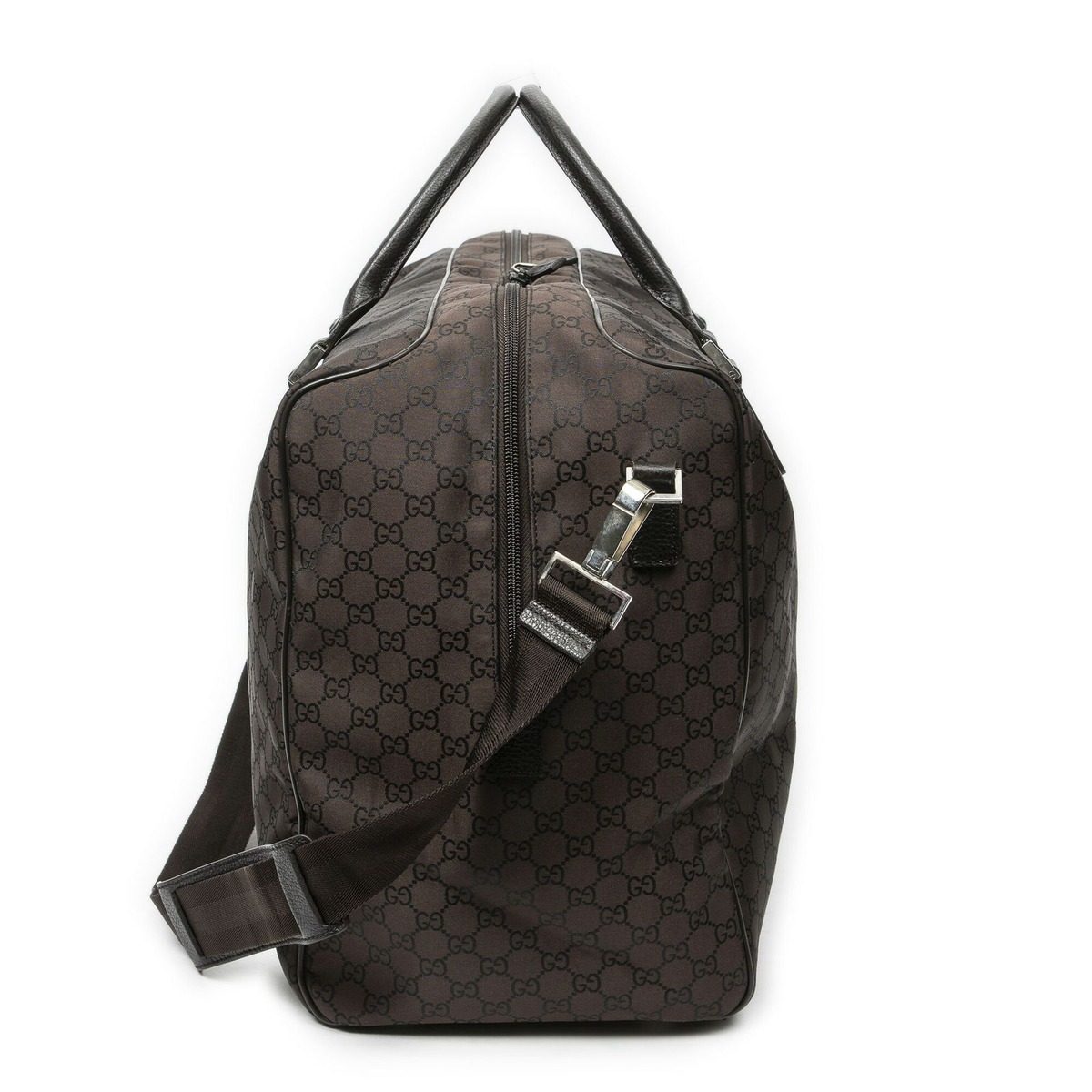 Gucci Large Carry All Duffel Brown GG Nylon Canvas — view 4