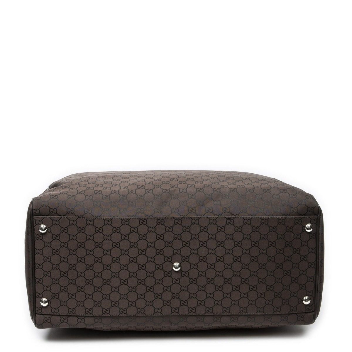 Gucci Large Carry All Duffel Brown GG Nylon Canvas — view 6