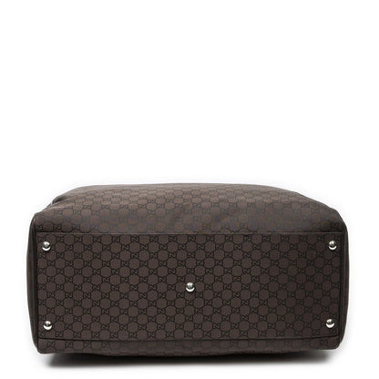 Gucci Large Carry All Duffel Brown GG Nylon Canvas — view 6