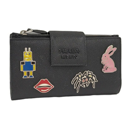 Prada Bifold Wallet Leather Black