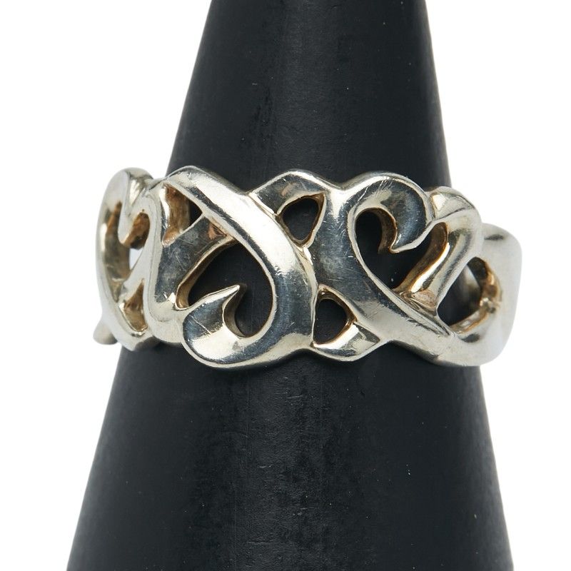 Tiffany & Co Triple Rubbing Heart Sv925 Silver Ladies Tiffany & Co