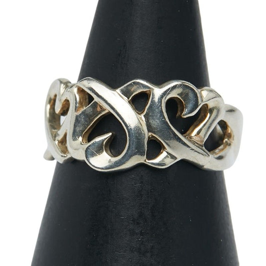 Tiffany & Co Triple Rubbing Heart Sv925 Silver Ladies Tiffany & Co